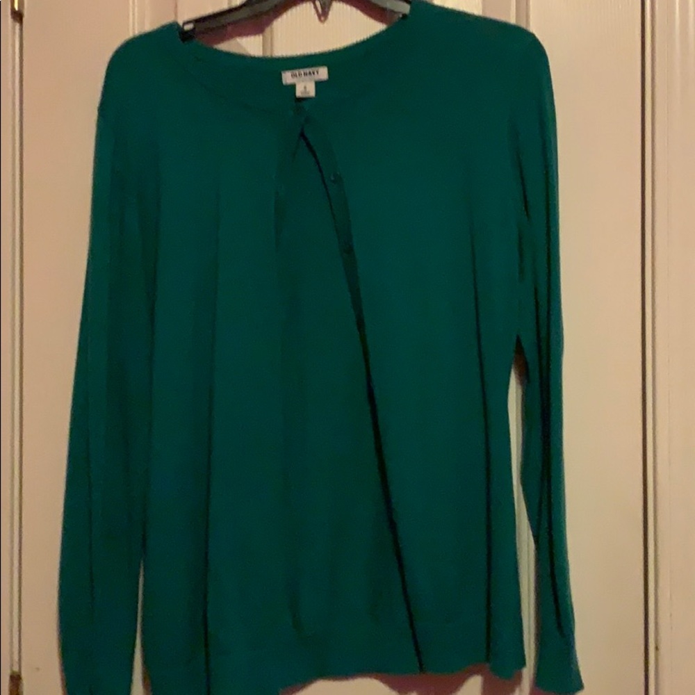 Green cardigan old navy